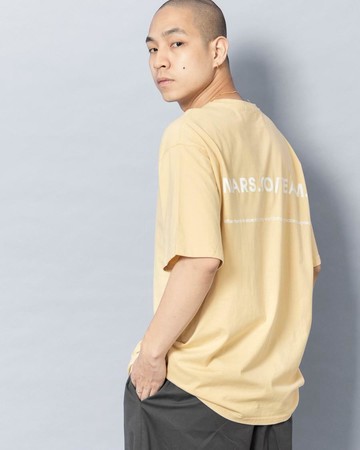 MARS CO TEAM印花落肩短TEE (沙色)