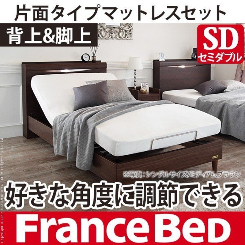 美品⭐️FRANCEBED フランスベッド 電動リクライニング セミダブル-