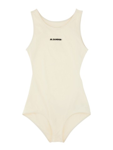 jil sander one piece swimsuit with logo