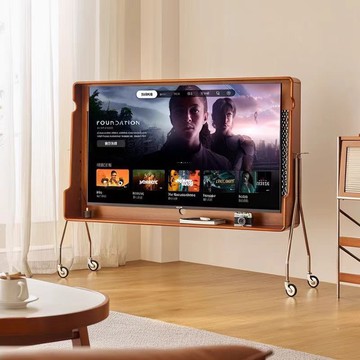 移動電視機支架復古小戶型臥室家用網紅客廳電視柜落地實木古風