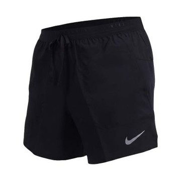 NIKE 男DRI-FIT  二合一跑步短褲-休閒 三分褲 訓練 運動 IF2035-010 黑銀