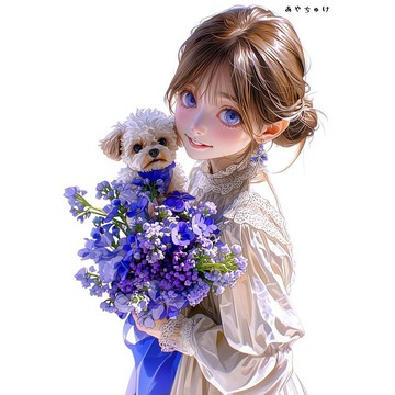 【4 月新品 3】07-120-0043 人物貼紙 春日少女與動物