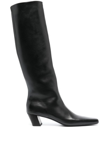 Marsèll - 65mm heeled leather boots - women - Calf Leather/Calf Leather/Calf Leather - 38 - Black
