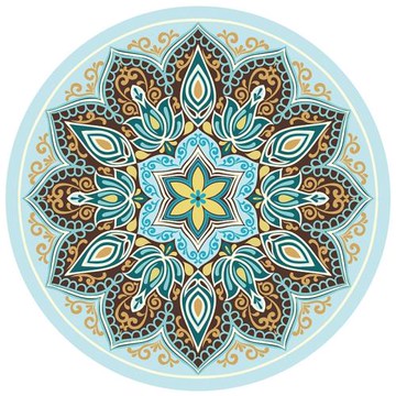 圓形天然橡膠墊家用舞蹈健身地毯打坐冥想圓墊印花防滑空中瑜伽墊