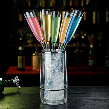 雞尾酒杯酒吧酒店KTV休閑娛樂套裝PC亞克力彩色沙灘杯塑料香檳杯