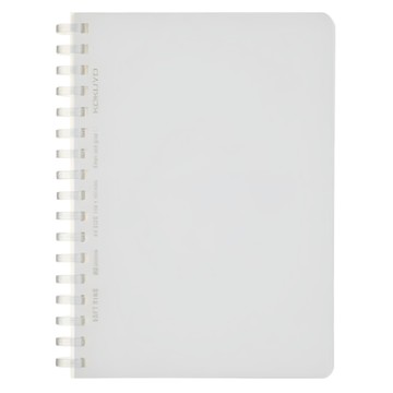 KOKUYO 國譽 SOFT軟線圈筆記本 方眼罫 A6 80頁  透明色  1本