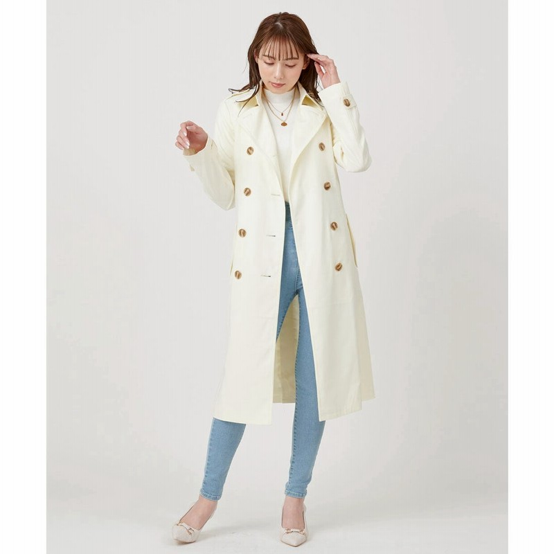 ロイヤルパーティー Royal Party ベーシックトレンチコート オフホワイト 通販 Lineポイント最大5 0 Get Lineショッピング