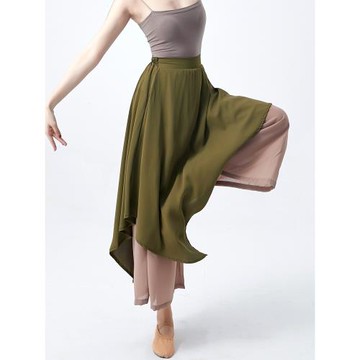 成人舞蹈褲裙一體女中國風古典舞現代民族舞練功服裝表演闊腿褲子