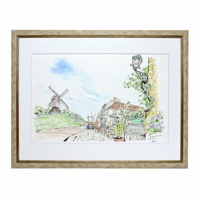 ベルギー クノックの風車 絵画 額装 インテリア ベルギー クノックの風車 絵画 額装 インテリア ba-06006.jpg