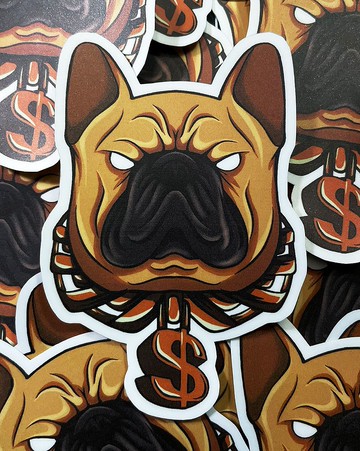 法鬥BOSS 法鬥犬貼紙 法鬥 霧面 厚磅 超耐磨貼紙 防刮 防水貼紙