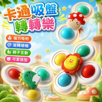 台灣現貨🐯卡通吸盤轉轉樂 吸盤陀螺 指尖陀螺 吸盤轉轉樂 轉轉樂 安撫玩具 轉轉樂陀螺 吸盤玩具 洗澡玩具 吃飯玩具