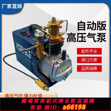 【台灣公司 可開發票】優品高壓打氣機30mpa高壓氣泵40mpa小型單杠水冷電動自動充氣泵管