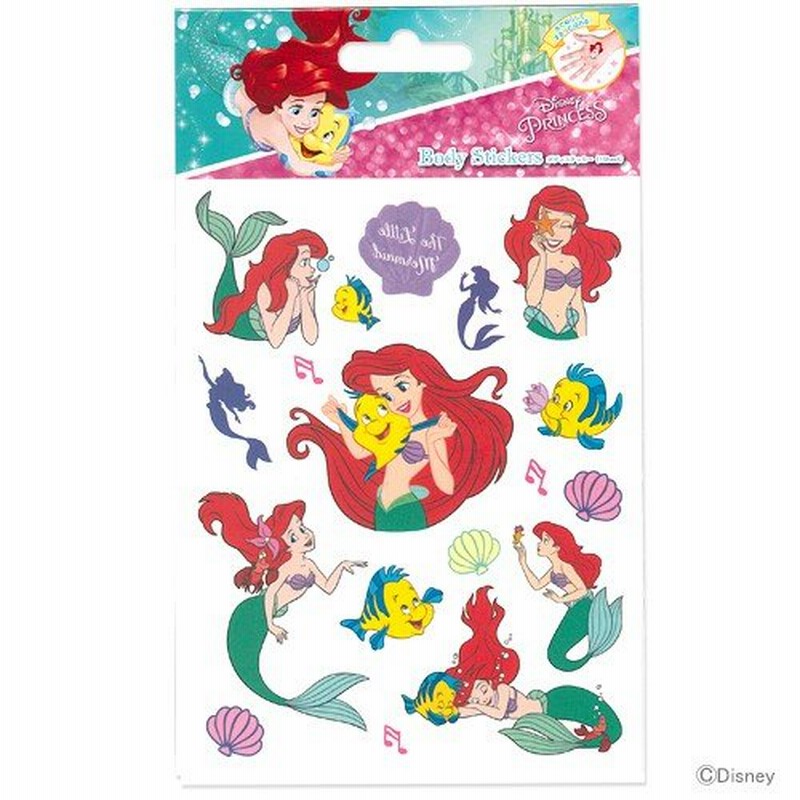 ディズニー プリンセス ボディステッカー タトゥーシール アリエル柄 Dn M便 1 1 通販 Lineポイント最大0 5 Get Lineショッピング