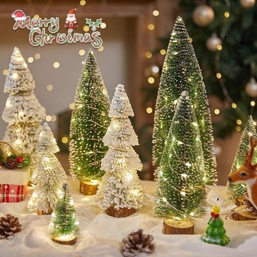 🔥臺灣出貨🔥聖誕節松針擺件 迷你小型桌面聖誕樹 聖誕樹 仿真松樹 雪松 3~30cm 聖誕樹 聖誕場景佈置 微景觀擺件