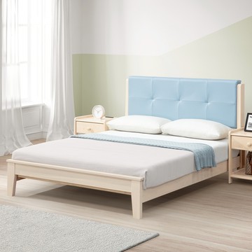 直人木業-溫馨全實木3.5尺單人床組6915薄荷粉綠