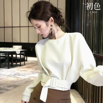 初色 漸層針織半高領長袖加厚保暖寬鬆針織衫毛衣上衣女上衣-共3色-17519(F可選)