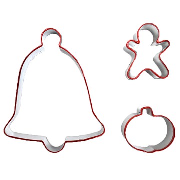 TRIARROW 三箭牌 大鈴鐺創意手繪餅乾模 Set 大鈴鐺 薑餅人 南瓜  1組