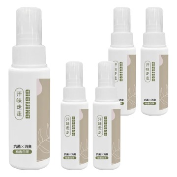 GIGIJING 淨極勁 汗味走走衣物抗菌消臭噴霧  80ml  5瓶