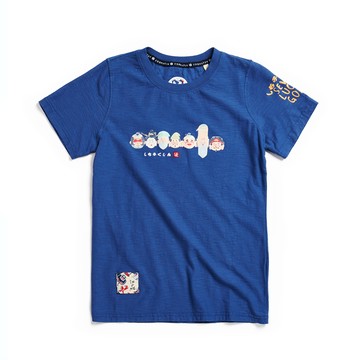 江戶勝｜女裝｜七福神頭像印花短袖T恤