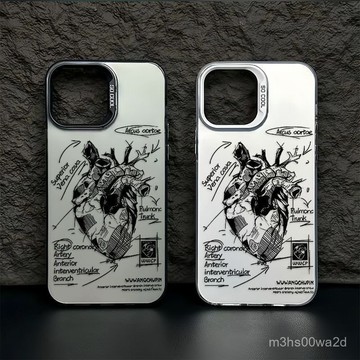 卡通心臟素描 防摔 適用蘋果iPhonexs 78p i11 i12 13 14 15 16promax手機殼