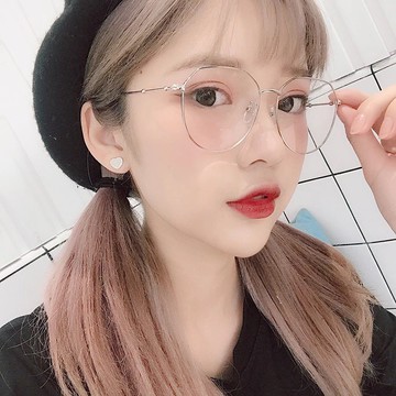 現貨-韓版復古金屬素顏眼鏡框女文藝圓臉細框平光鏡網紅眼鏡架男潮295