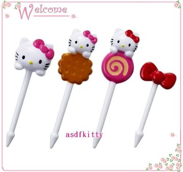 asdfkitty*kitty餅乾食物叉-三明治叉-宴會點心叉-便當-水果叉-日本正版