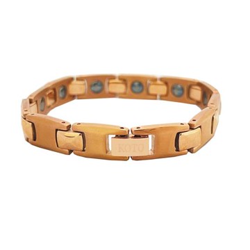 【KOTO】原廠外銷 T-025RG 鍺磁健康鈦手鍊 玫瑰金限量款1入(高級絨布袋精裝) 貴氣能量 鍺石 磁石 保健送禮 太空金屬飾品配戴無負擔