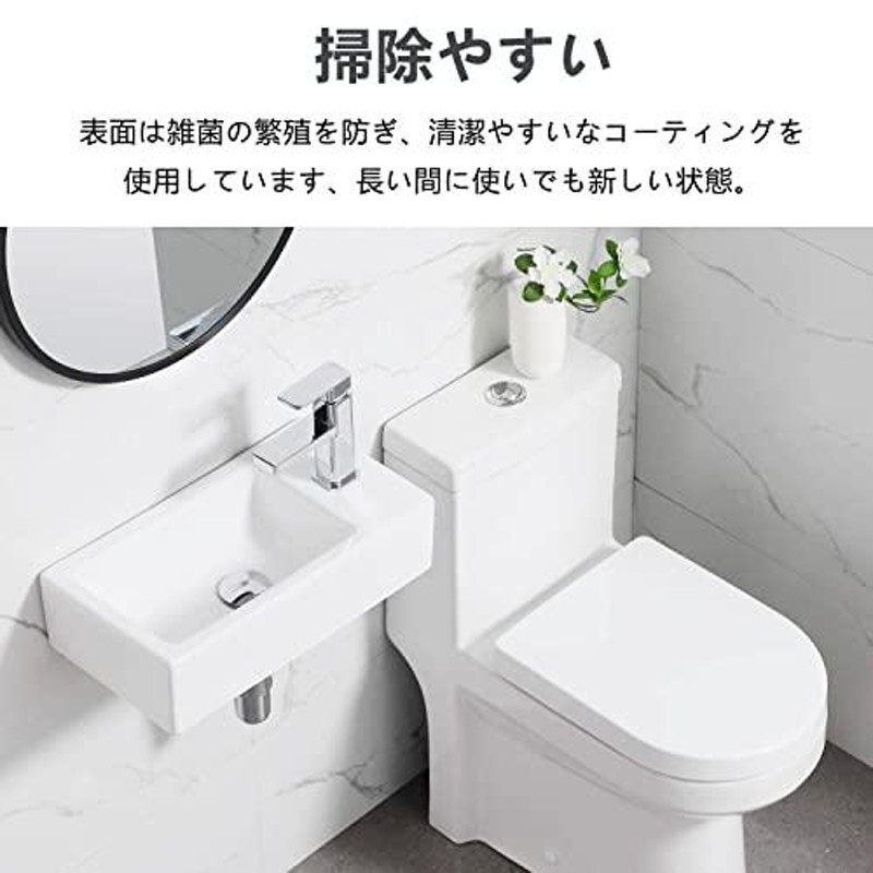 国内外の人気が集結 ガオナ Gaona これエエやん 壁掛手洗器 水栓セット 陶器製 ホワイト 洗面 手洗い用 GA-MA001 