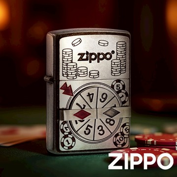 ZIPPO 數字輪盤(仿古銀)防風打火機 旋轉輪盤 挑戰運氣 無窮的驚喜和刺激 華麗之夜 終身保修 ZA-6-O32