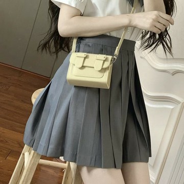 百褶a字裙女夏短裙高腰網球裙顯瘦半身裙jk短裙學生裙子新疆包郵