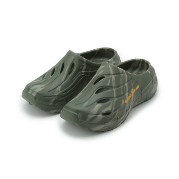 GOODYEAR 風爵 舒緩輕便迷彩洞洞鞋 綠 GAMP53675 男鞋