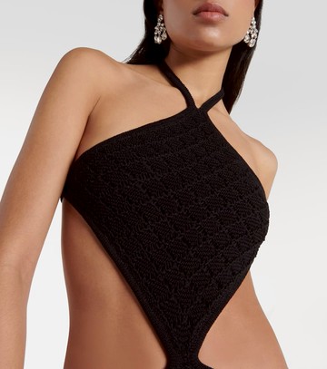 Bananhot Diamond halterneck cutout maxi dress