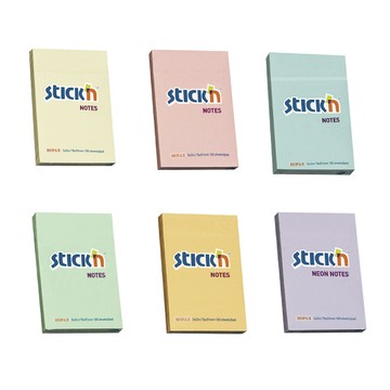 【N次貼】可再貼便條本-標準型 76x51mm 100張/本 61109-61114 黃、粉紅、藍、綠、橘、紫  -  多款可選