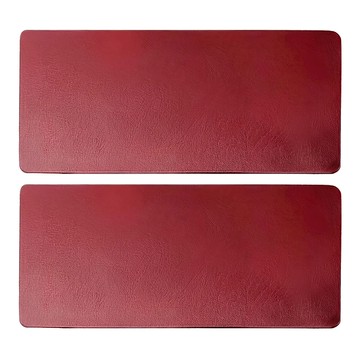 咪咪購物 北歐風隔熱防水皮革餐墊 時尚餐桌墊/滑鼠墊  英爵紅  40 x 35cm  2入