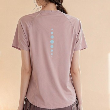 【台灣现貨】瑜伽服 運動上衣 健身服 速乾T恤 跑步上衣 透氣上衣 女生上衣 短袖T恤女 運動T恤 冰絲上衣 夏天短袖