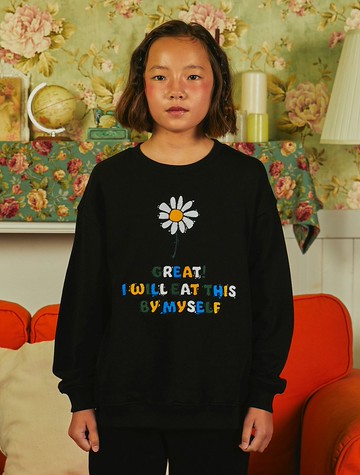 雛菊運動衫_黑色