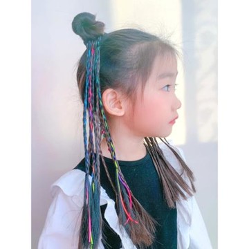 馬尾彩色漸變街舞嘻哈歐美臟辮