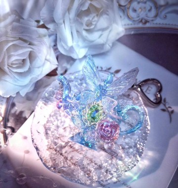 碧藍森林系列-極光精靈 手工滴膠流沙吊飾 手工滴膠流沙吊飾