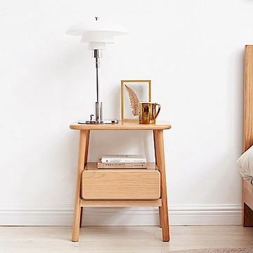 hoi! 源氏木語西雅圖橡木單抽邊几 Y00J10 (H014282801)