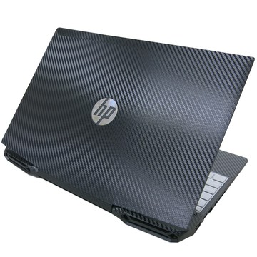 【Ezstick】HP Gaming 15-dk 15-dk0157TX 15-dk0158TX 黑色卡夢紋機身貼
