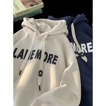 重磅加絨衛衣男秋冬款2025新款加厚連帽外套冬季搖粒絨情侶裝上衣