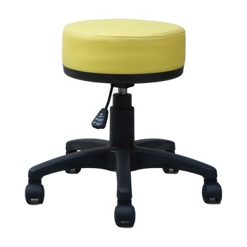 收納王妃 台灣製造 辦公圓椅  黃色  47~57 x 35 x 35cm