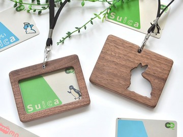 木製員工證盒【兔子】側身