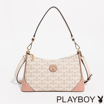 PLAYBOY - 肩背包附長短背帶 MilkshakeBunny系列 - 粉色