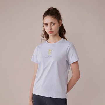 GIORDANO 女裝印花上衣 甜點系列 - 09 氙藍色