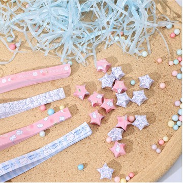 台灣現貨｜卡通星星條套裝 學生兒童疊小星星罐裝 五角星條許願瓶 手工課摺紙｜丹丹悅生活