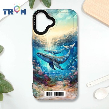TRON IPHONE 16 PLUS 大海土豪鯨魚系列 防摔 MAGSAFE 磁吸 太空載具殼 透黑 手機殼