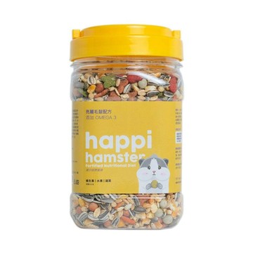 兔鼠主食糧 【Happi Hamster】 倉鼠飼料 亮麗毛髮配方600g