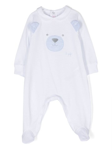 Il Gufo - pop-up animal-ear babygrow - kids - Cotton - 3 - White
