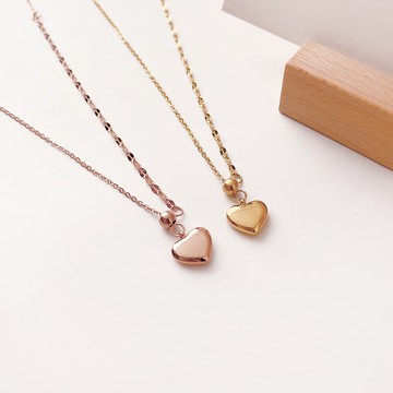 【SK飾品】Y字愛心 鈦鋼項鍊【850730】不退色鈦鋼項鍊 洗澡可戴